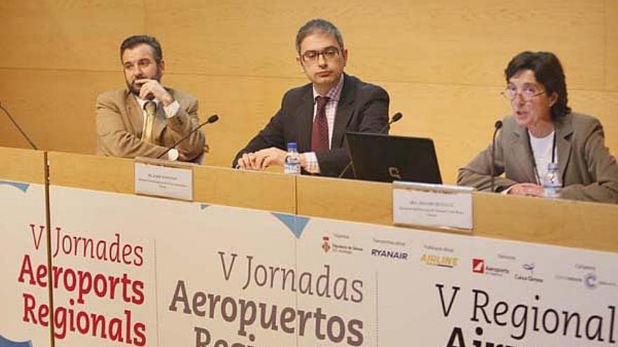 Joan Pluma, Jordi Martinaoy i Dolors Batallé, ahir en les Jornades.