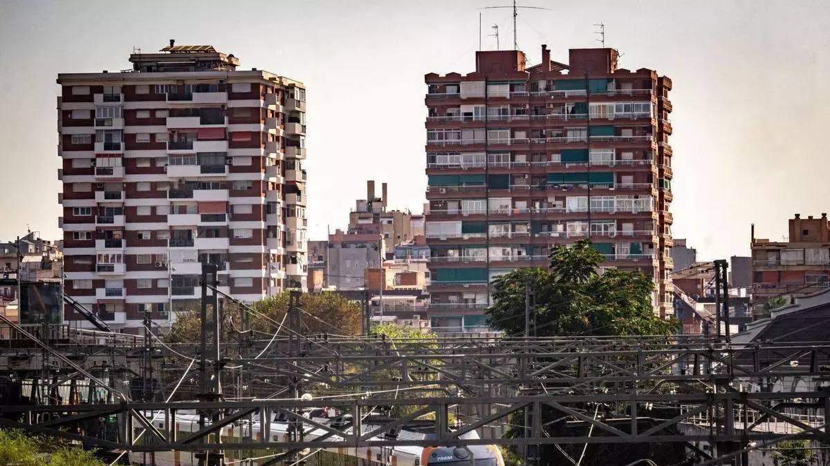 Imatge d’arxiu d’edificis residencials, a Barcelona