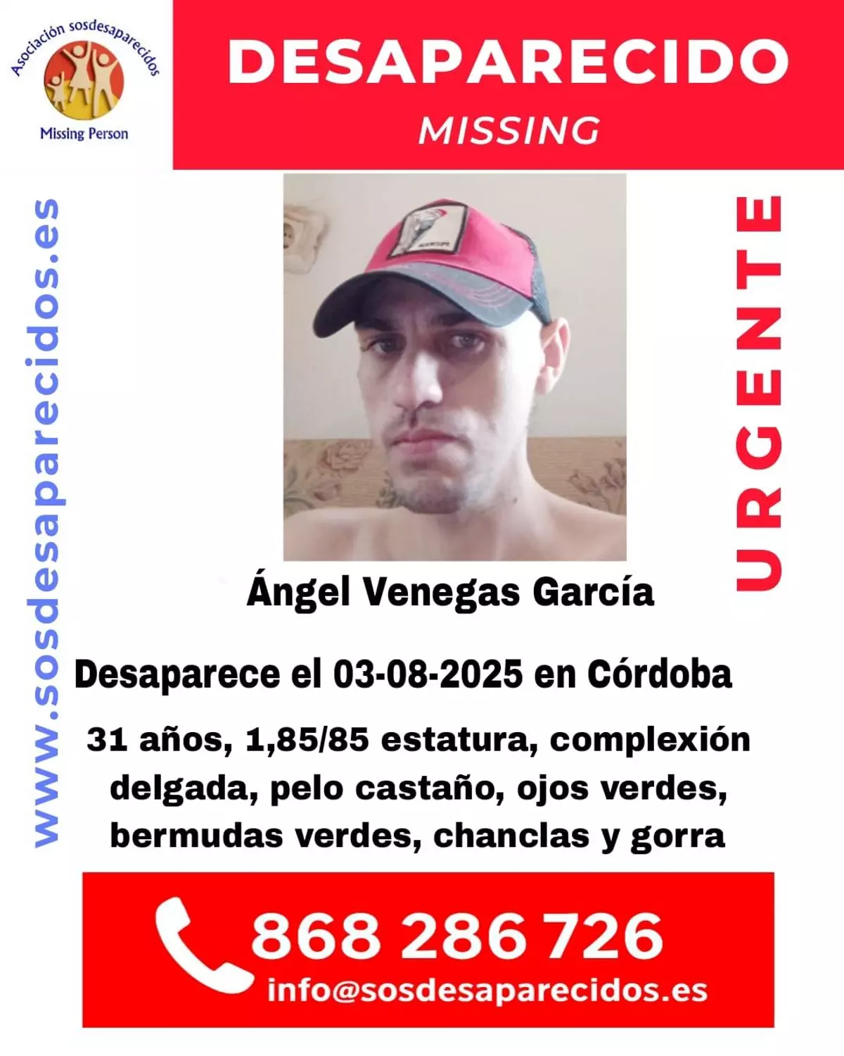 La Policía busca a un joven del Veredón de los Frailes desaparecido este domingo en Córdoba