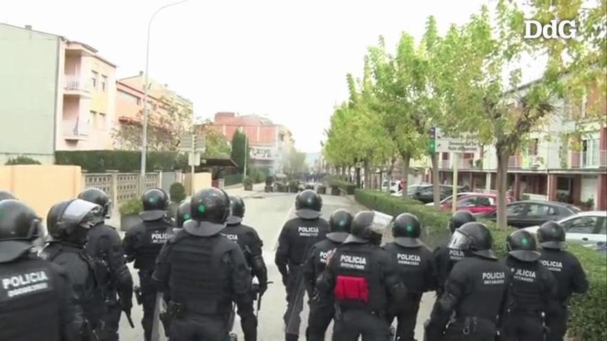 Vídeo | L'actuació dels antiavalots a l'AP-7 i als carrers Salt