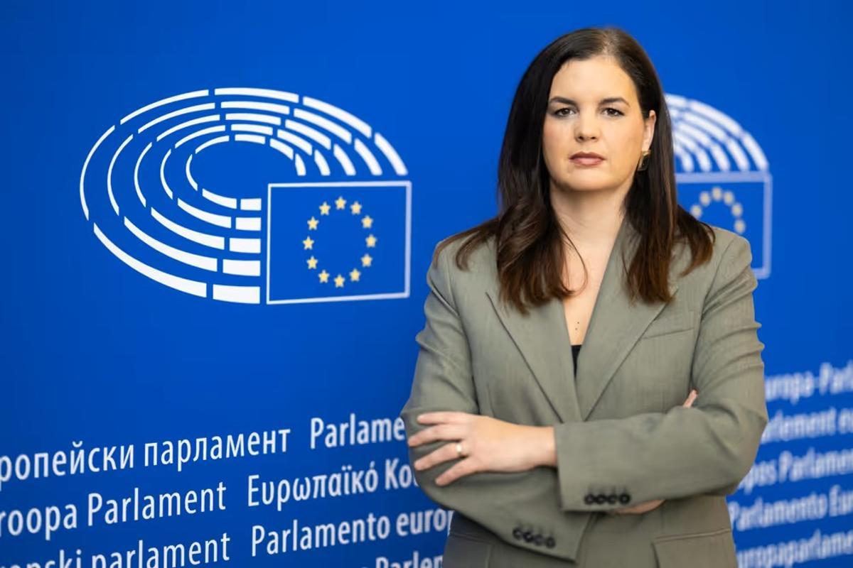 La eurodiputada Sandra Gómez, en el Parlamento europeo.