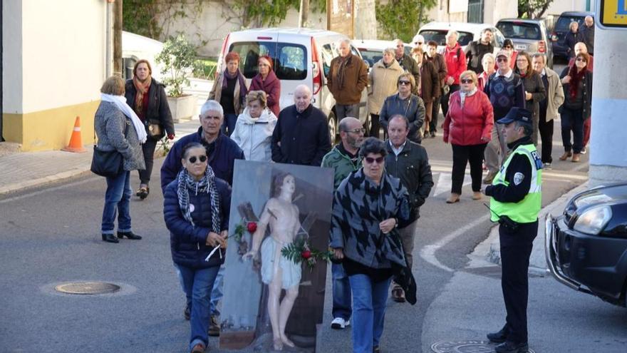 Un momento de la marcha celebrada hoy por la tarde en Es Capdellà.