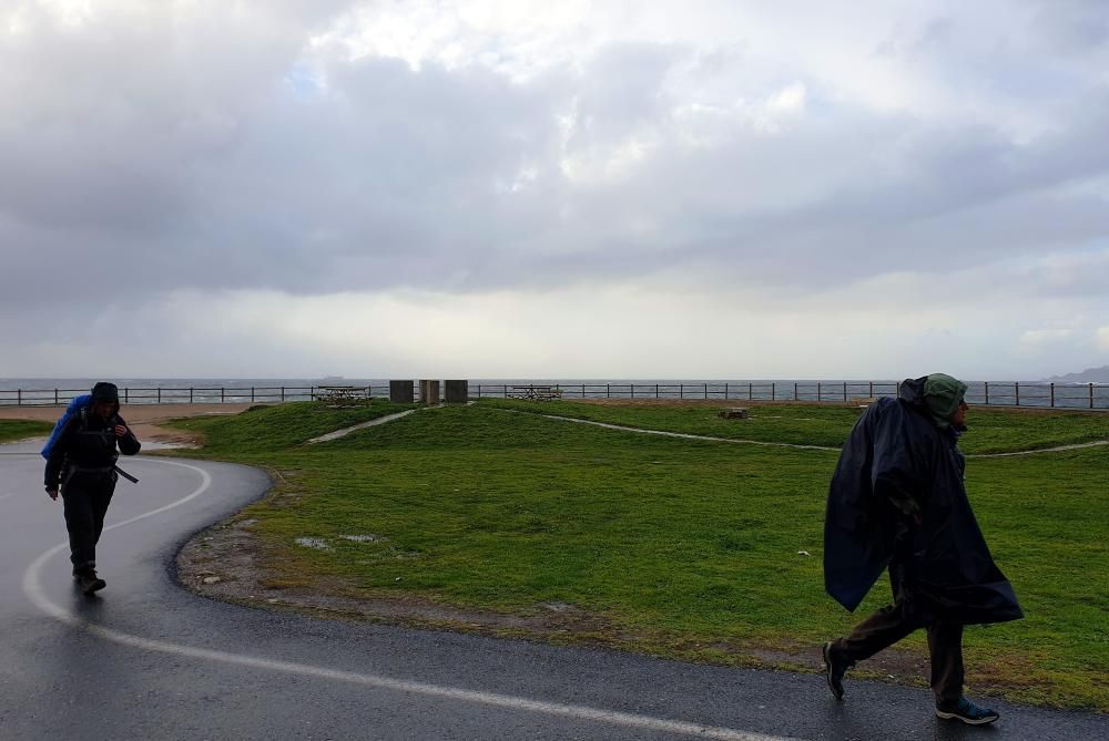 Imágenes tomadas la tarde de este miércoles desde Baiona