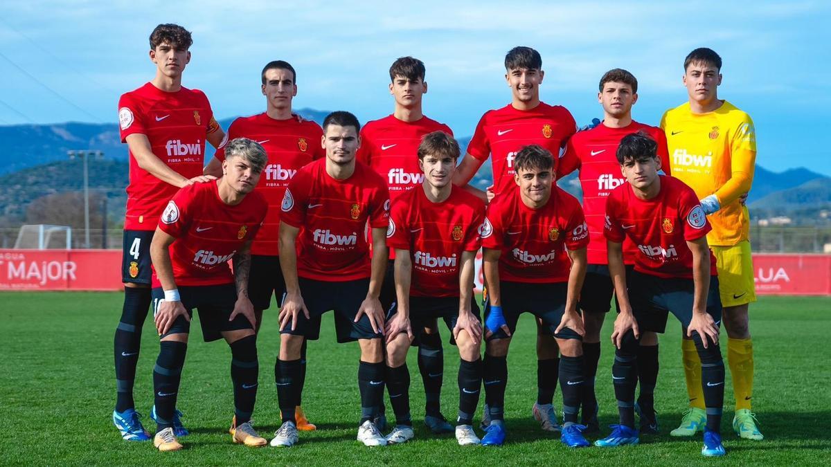 Once del Mallorca de División de Honor juvenil en un partido de esta temporada