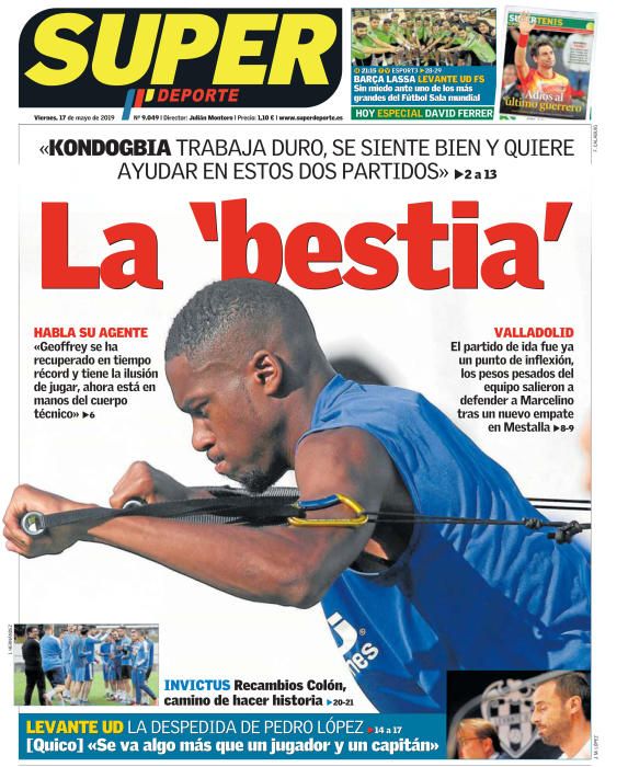 Portada SUPERDEPORTE viernes 17 de mayo de 2019