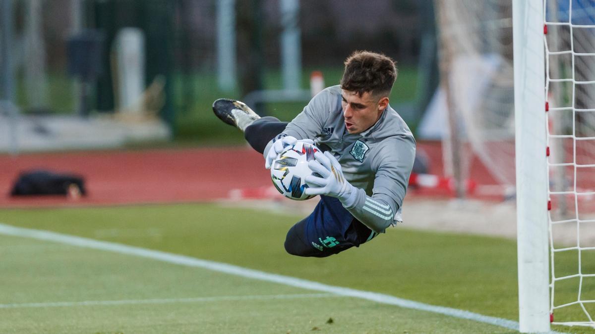 Kepa Arrizabalaga en una concentración anterior de la Selección