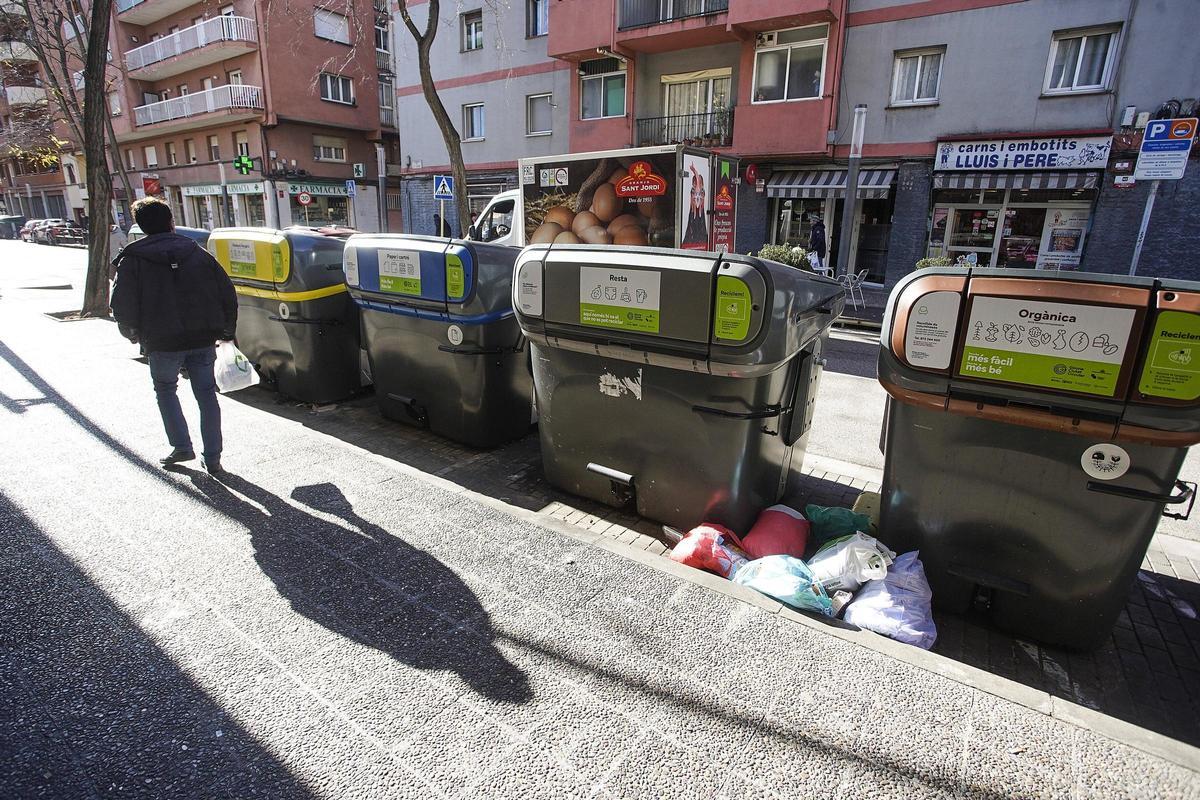 Una àrea de la nova generació de contenidors, al barri de Santa Eugènia.