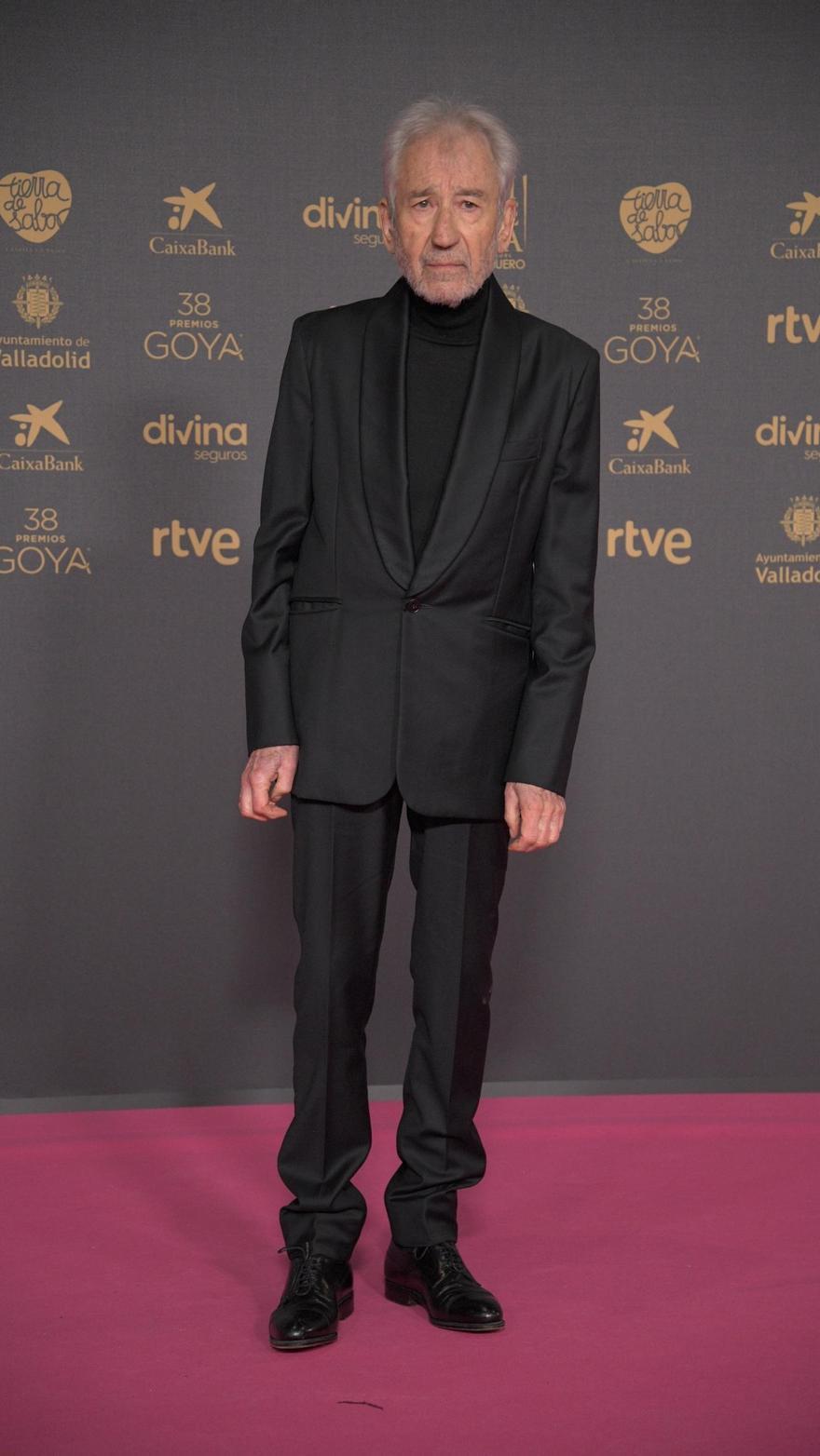 El actor José Sacristán  posó en la alfombra previa a la gala de la 38 edición de los Premios Goya