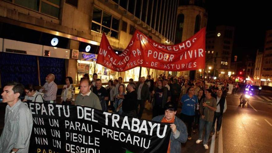 Manifestación de los parados y precarios