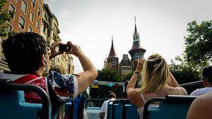 Barcelona, vista en un passeig en el Bus Turístic.
