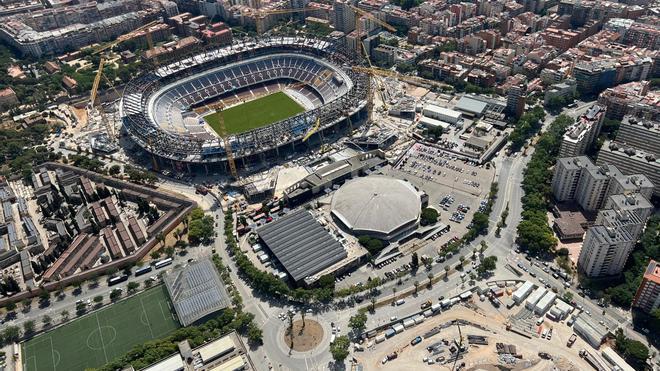 As estn las obras del Spotify Camp Nou a 23 de junio de 2025
