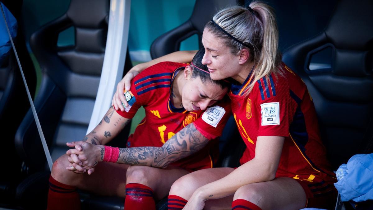 Jenni Hermoso y Alexia Putellas durante el Mundial