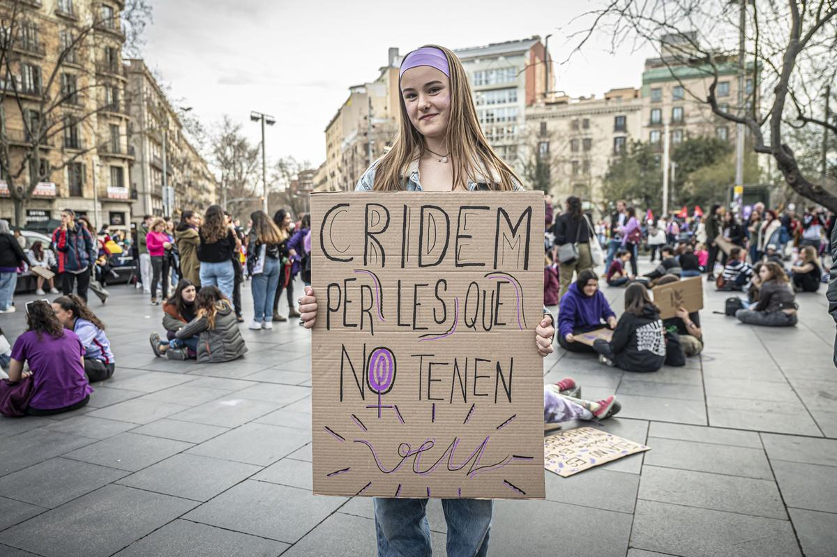 Manifestación del 8M en Barcelona