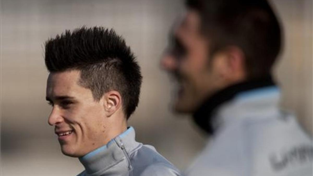 Callejón, durante un entrenamiento del Espanyol.