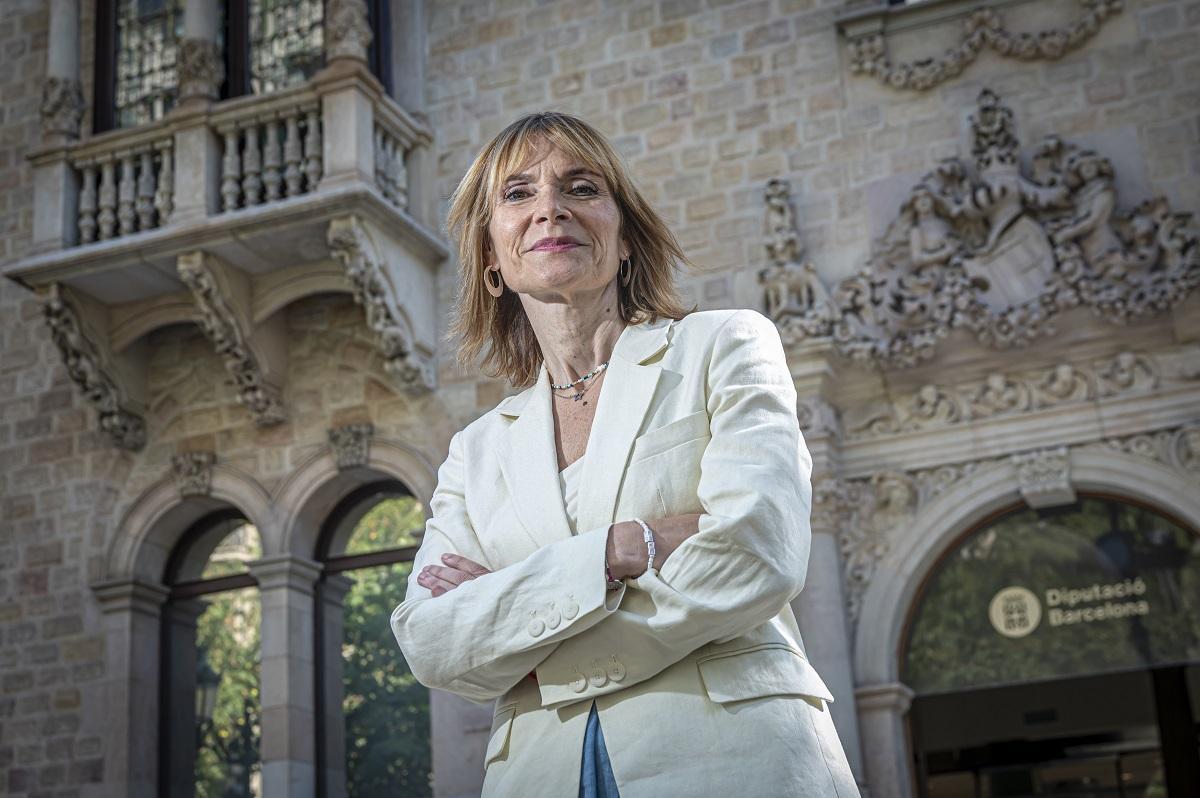 La presidenta de la Diputación de Barcelona, Lluïsa Moret, durante la entrevista con EL PERIÓDICO