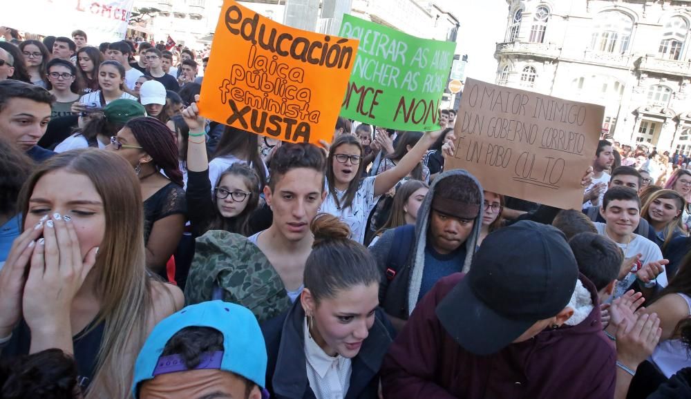 Marchas contra la reválida desde los institutos