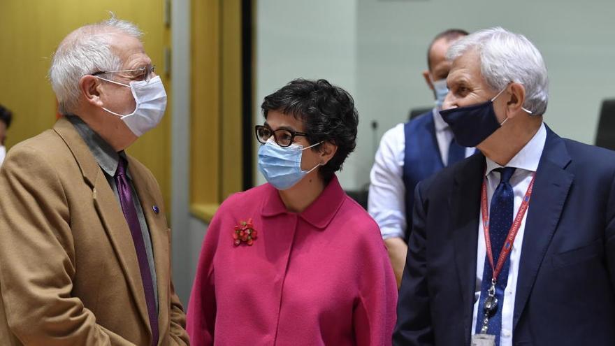 Arancha González Laya, durante la reunión