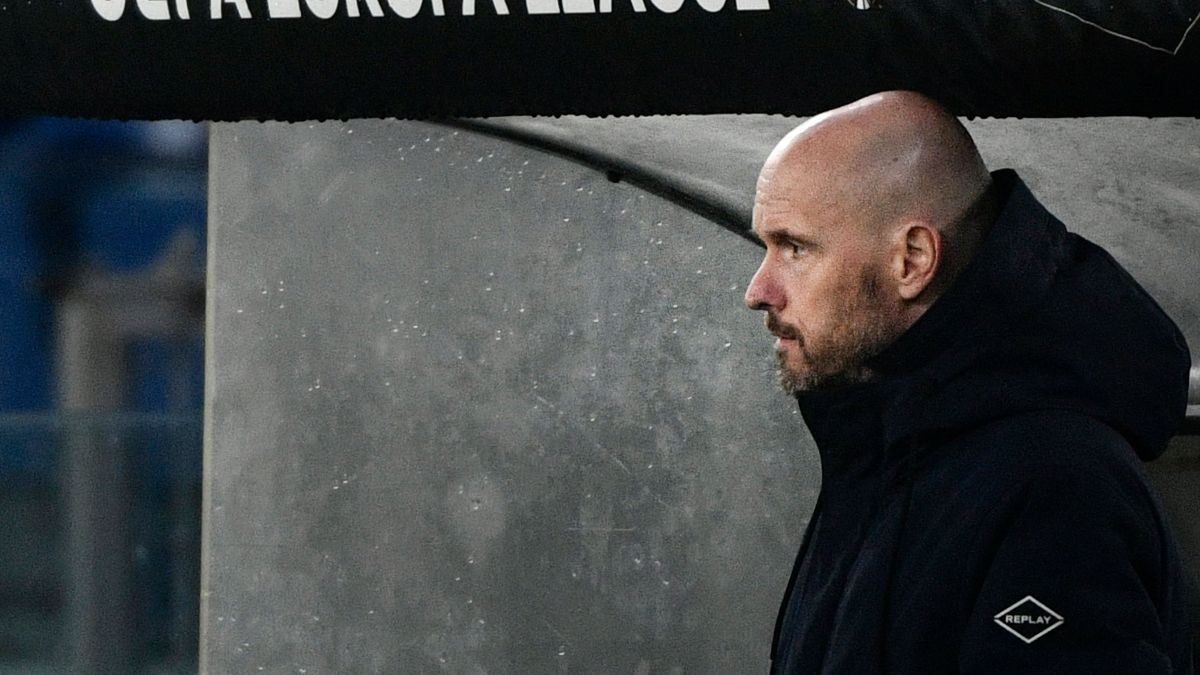 Erik Ten Hag, durante un encuentro a las órdenes del Ajax