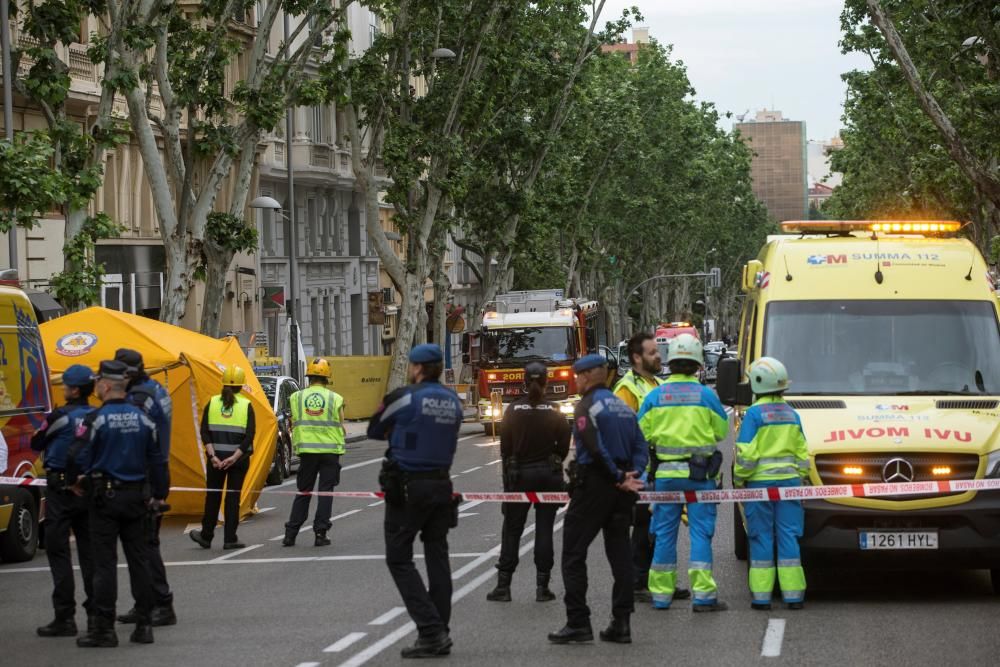 Derrumbe en un edificio de Madrid