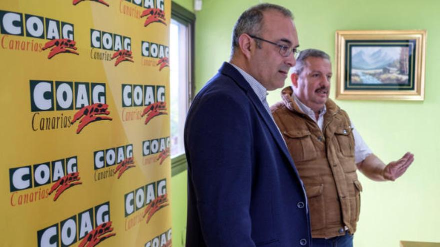 Julián Melián y Rafael Hernández, este viernes antes de la rueda de prensa.