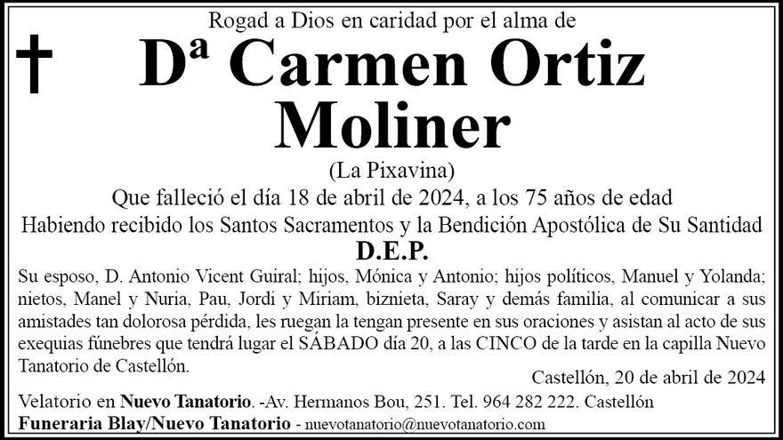 Dª Carmen Ortiz Moliner