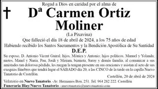 Dª Carmen Ortiz Moliner