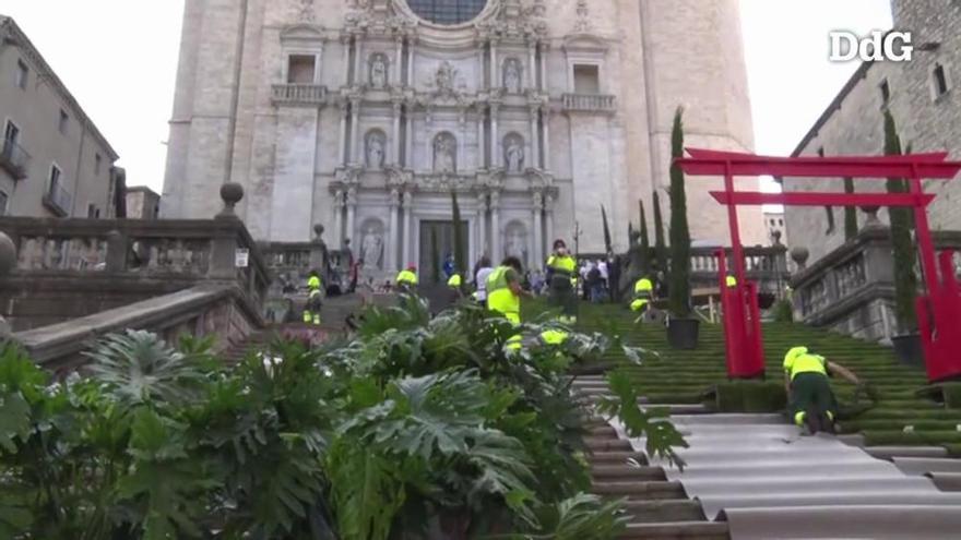 Girona ultima els muntatges del primer Temps de Flors adaptat a la pandèmia