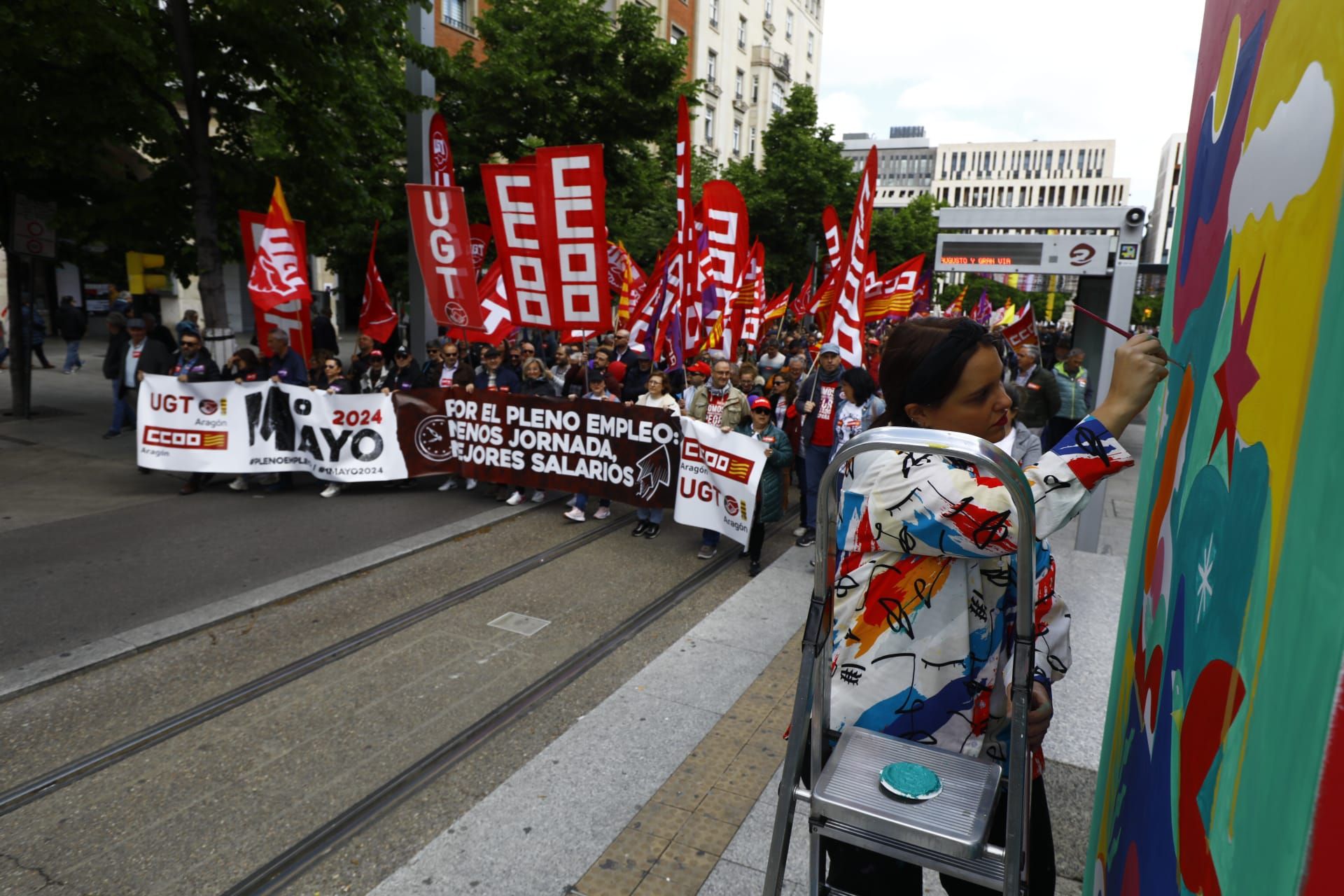 Manifestación del 1º de Mayo en Zaragoza