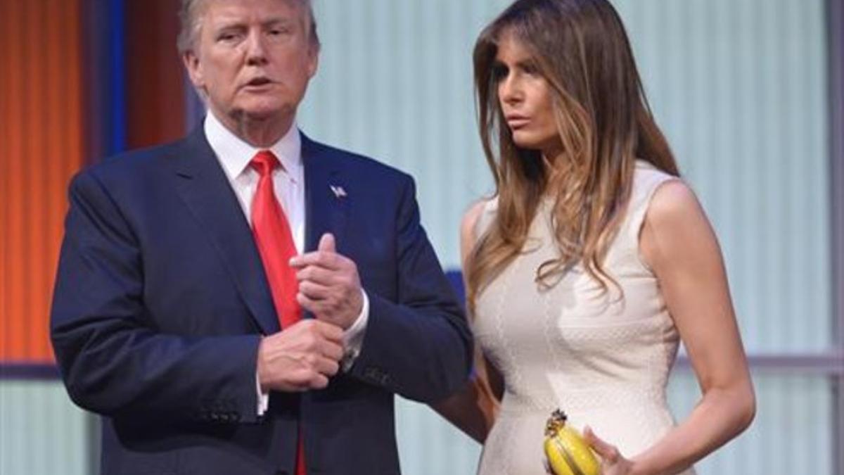 Donald Trump, con su esposa, Melania.