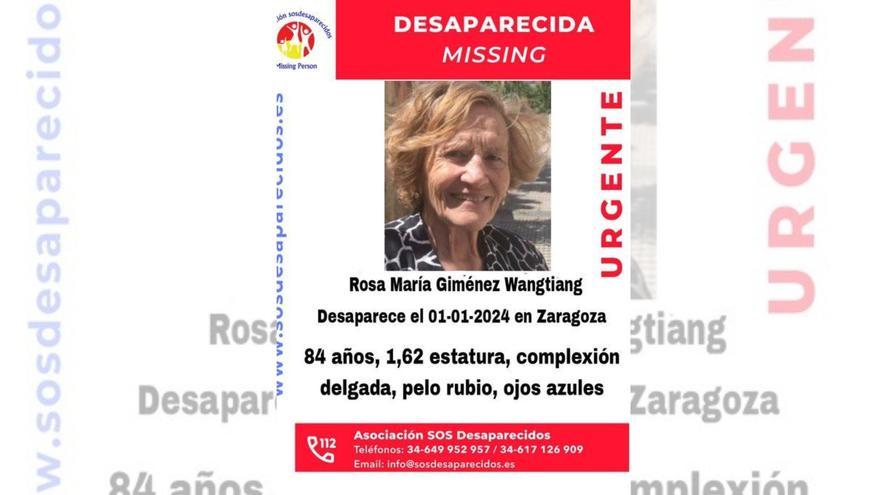 Desaparece una mujer de 84 años en Zaragoza