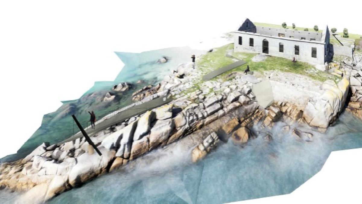 Imaxe virtual do futuro miradoiro de Punta do Castro.