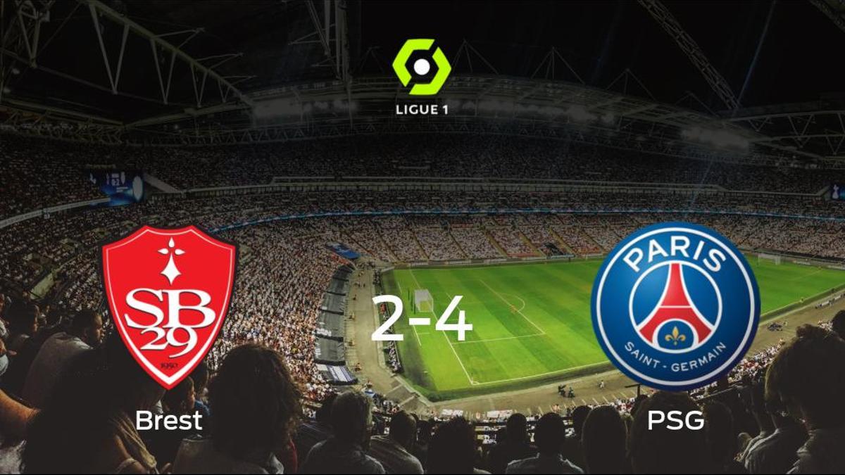 El París S. Germain gana 2-4 al Brest y se lleva los tres puntos