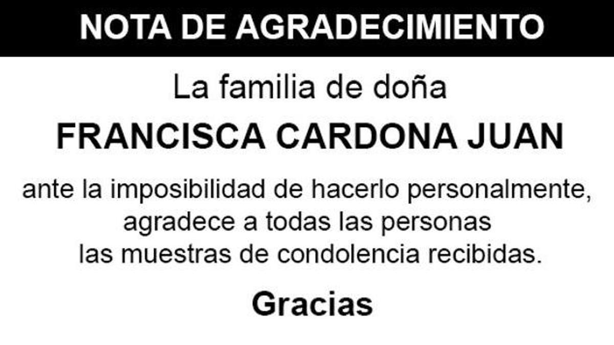 Nota Francisca Cardona Juan