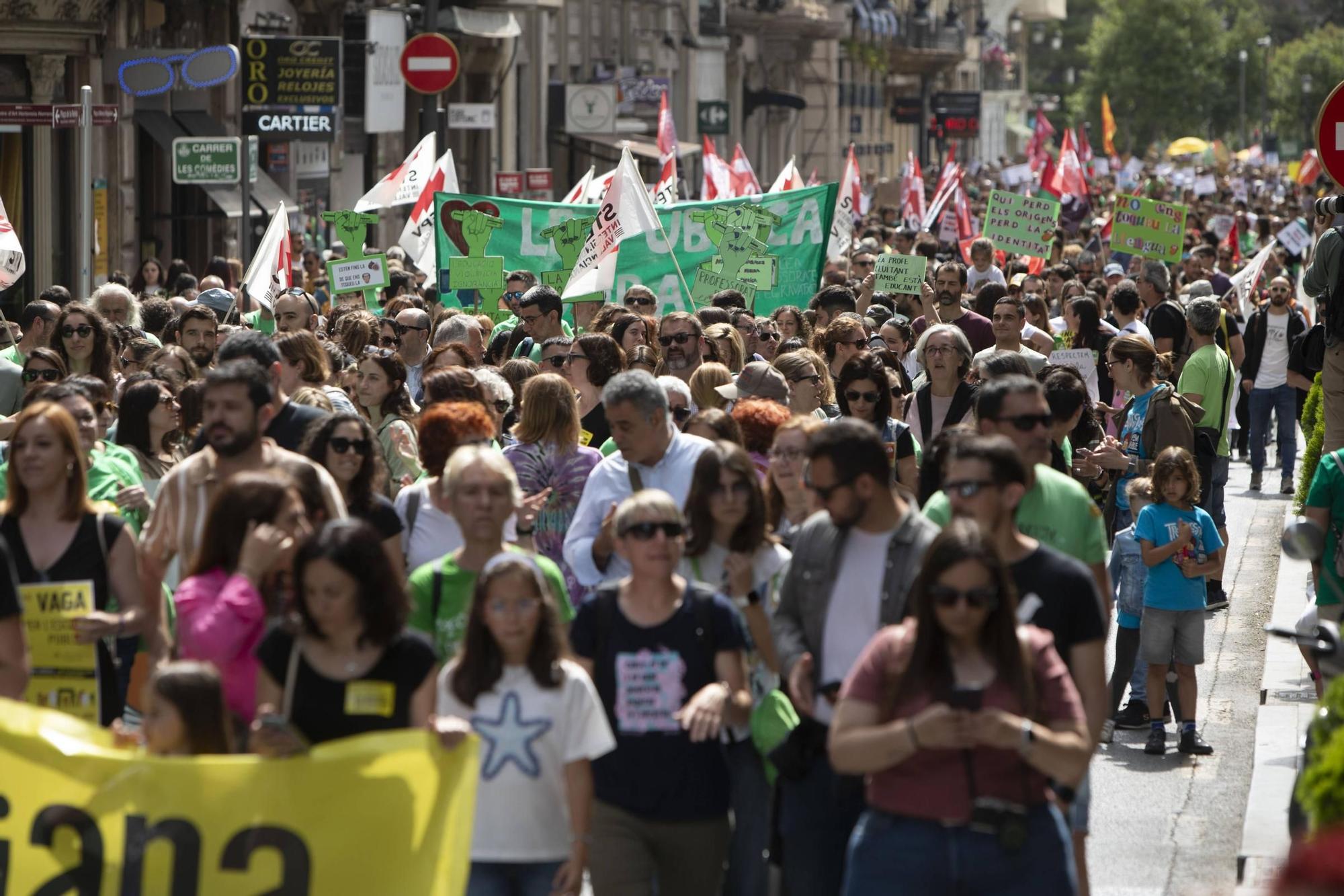 La huelga educativa en València, en imágenes