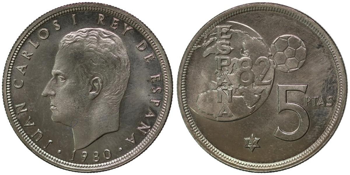 Esta es la moneda de 5 pesetas sin ningún error