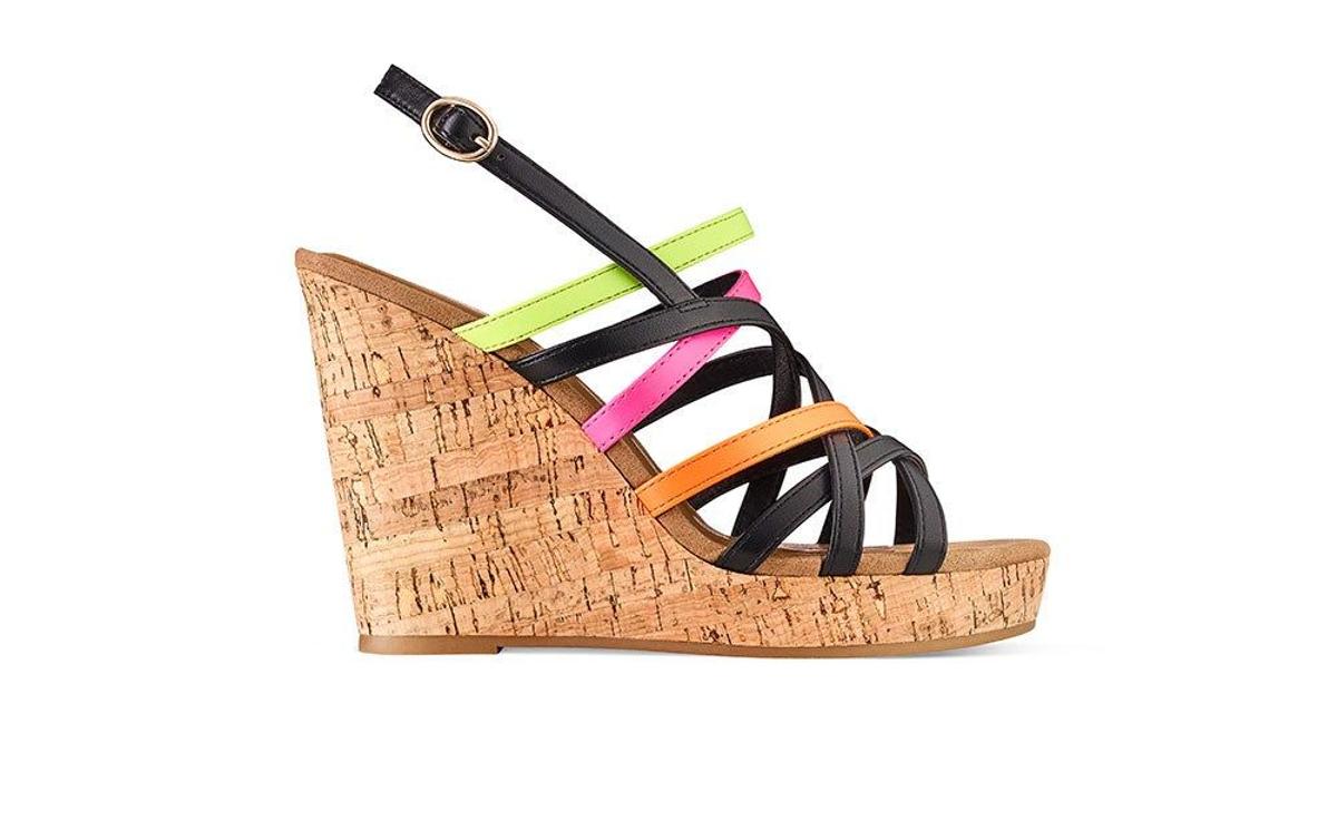 Sandalias de cuña de corcho con tiras de colores de Rita Ora para Deichmann