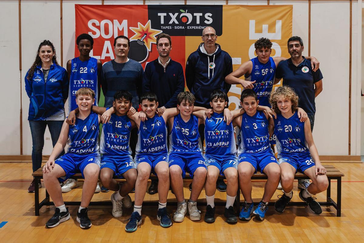 L'equip U14 Txots del Club Bàsquet Adepaf 2025/2026