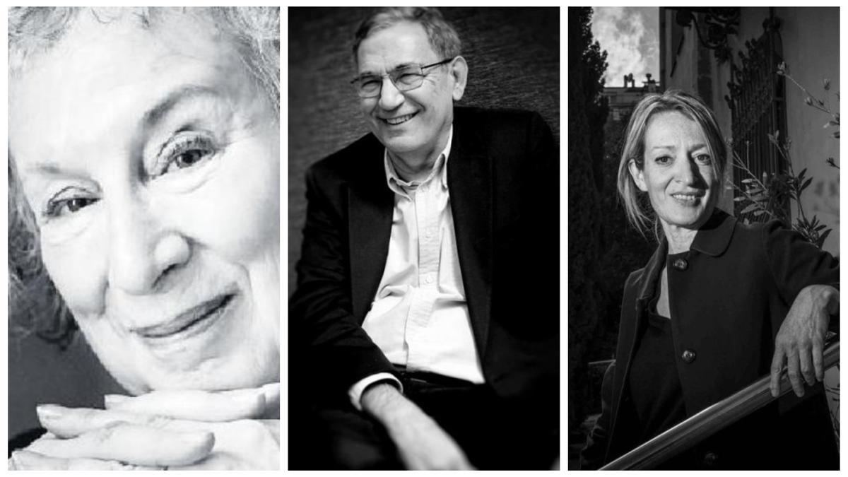 Margaret Atwood, Orhan Pamuk y Milena Busquets, tres de los escritores que han sido portada de 'abril'.