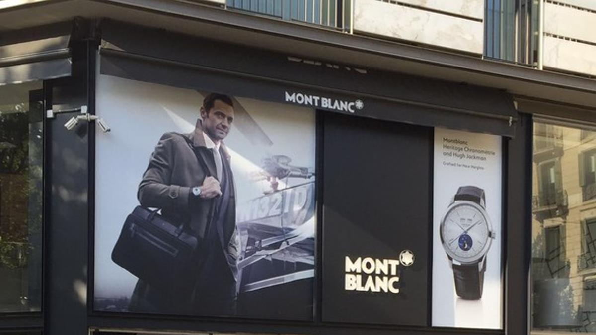 Alunizale en una tienda Montblanc en Barcelona