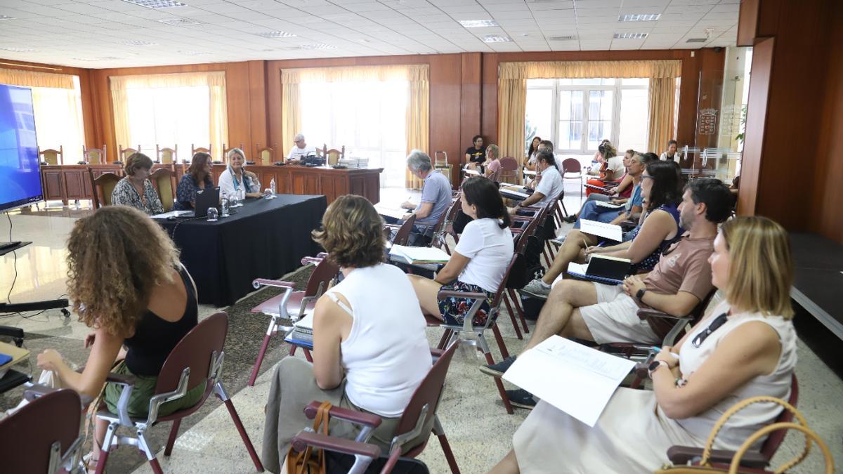 Mesa de Educación en el Cabildo de Lanzarote.