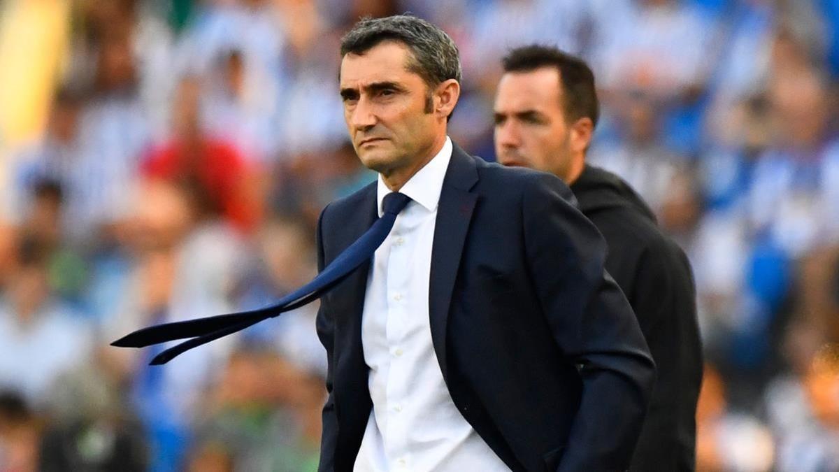 Ernesto Valverde, en Anoeta.