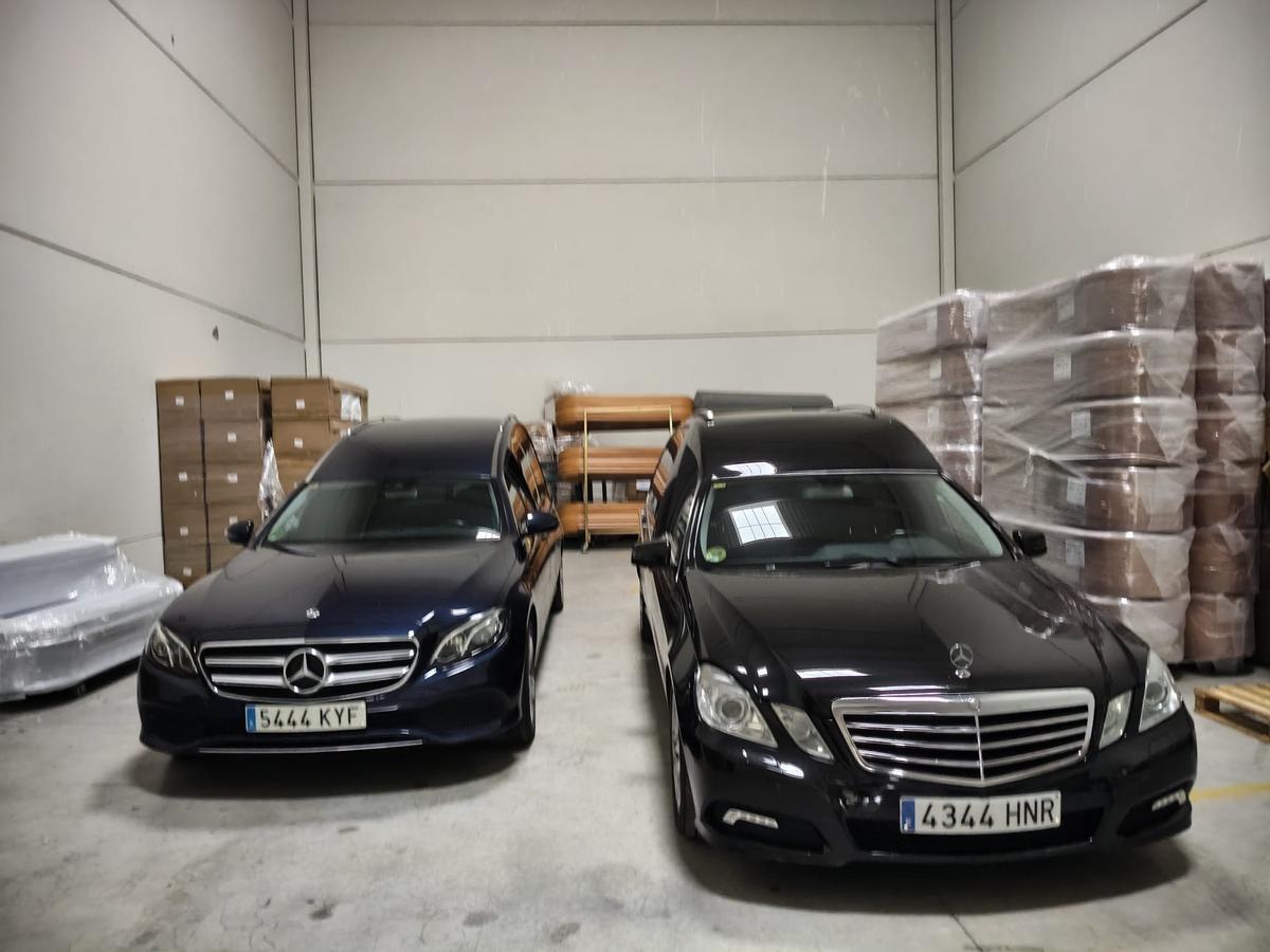 Almacén de la funeraria La paz en Zaragoza.