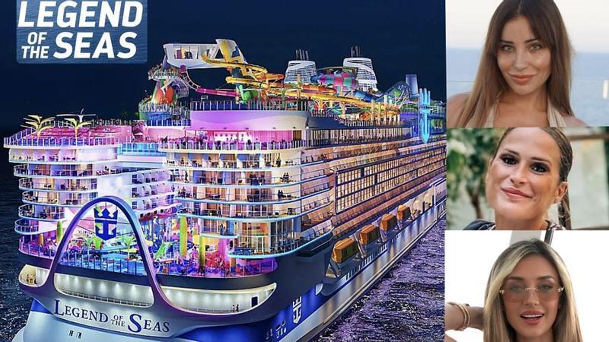Imagen del nuevo buque 'Legends of the Seas', con imágenes de Daniela Requena, Verdeliss, y Yuli Cagna.