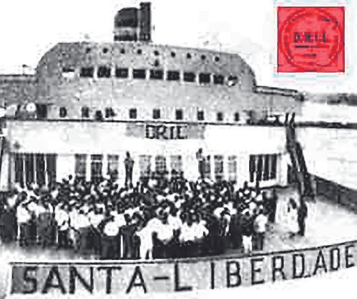 El 2 de febrero, el trasatlántico rebautizado por los secuestradores como Santa Liberdade.