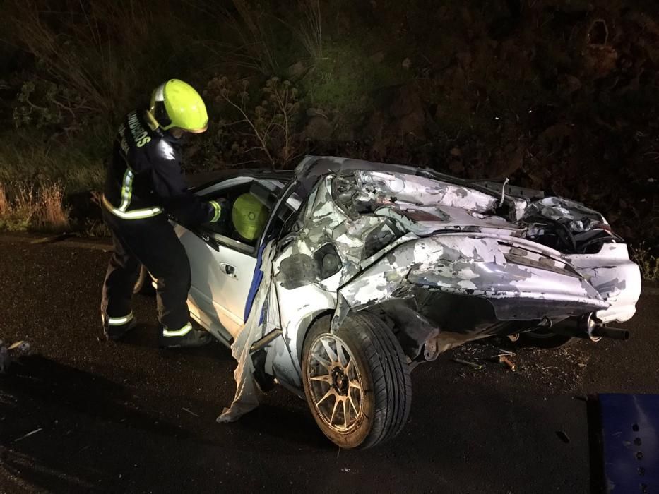 Vuelco en el barranco de Guayadeque