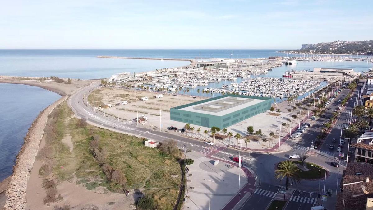 Imagen virtual del nuevo centro integral Gent de Mar. Se construirá en pleno puerto de Dénia.