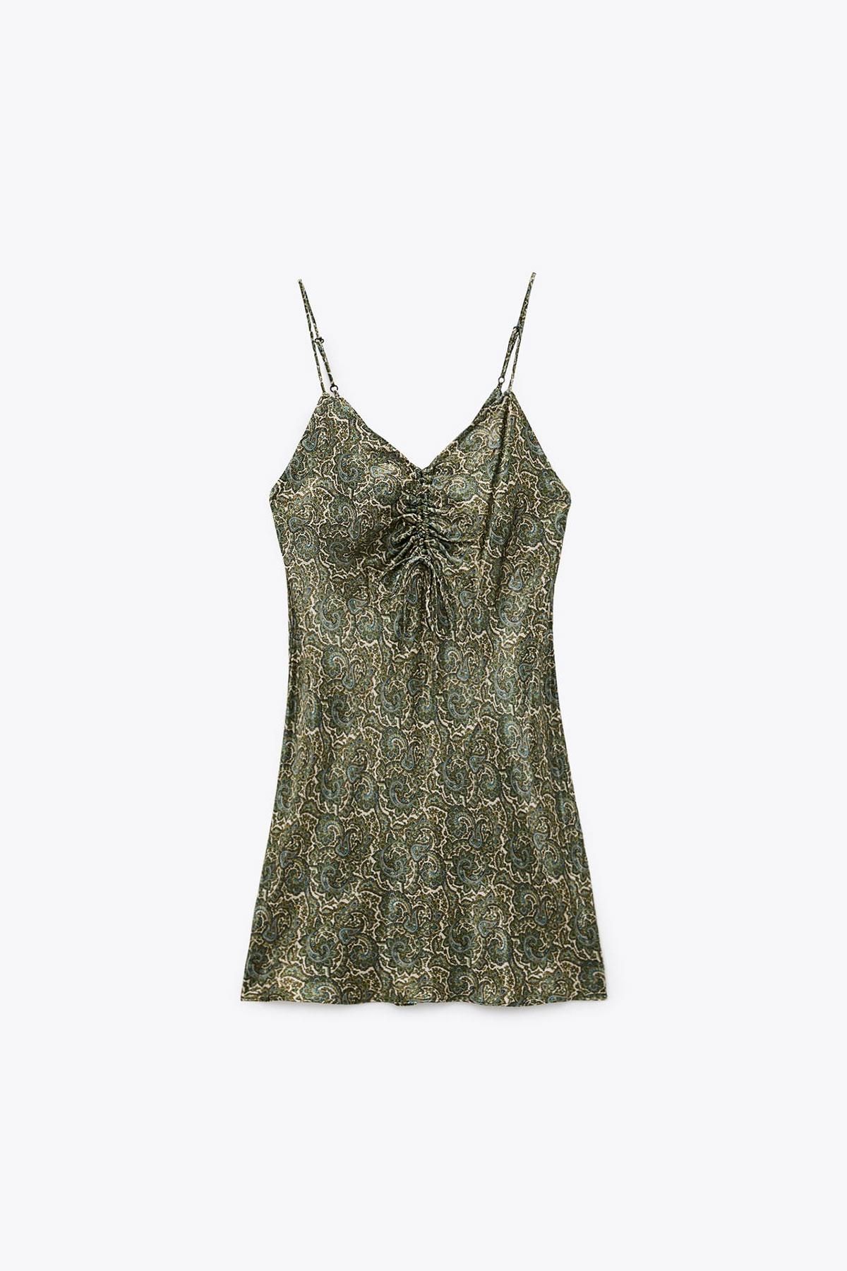 Vestido satinado de Zara