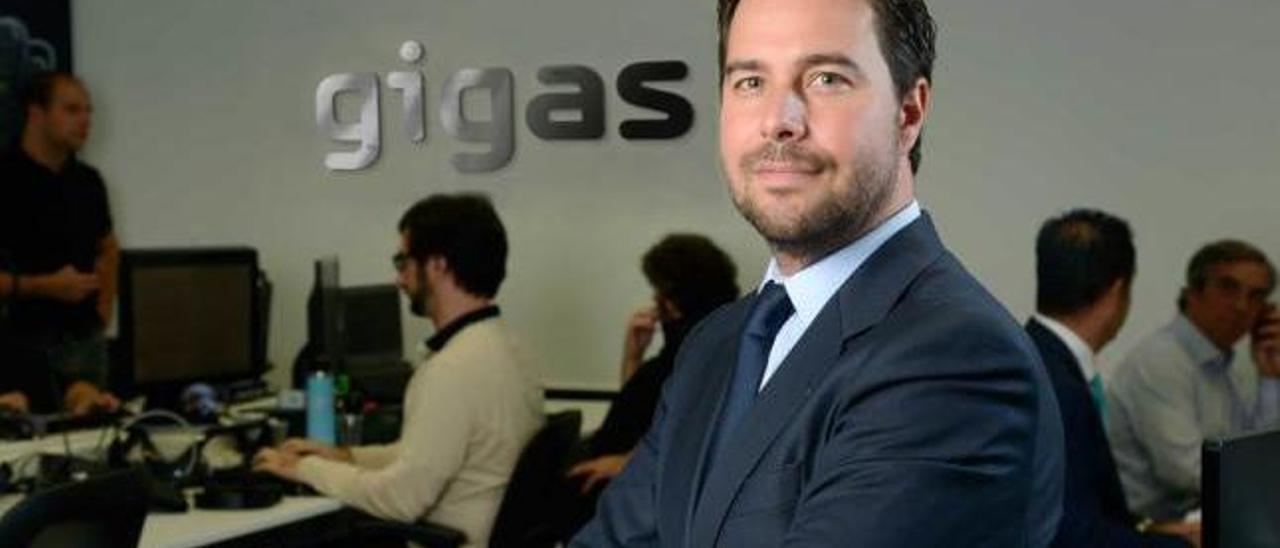 Diego Cabezudo, en la sede de la empresa Gigas.