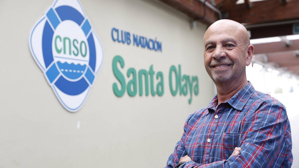 Gonzalo González Méndez, ayer, en el Club Natación Santa Olaya.