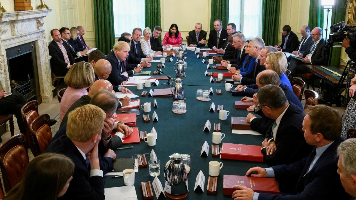 Reunión del consejo de ministros, en Downing Street.
